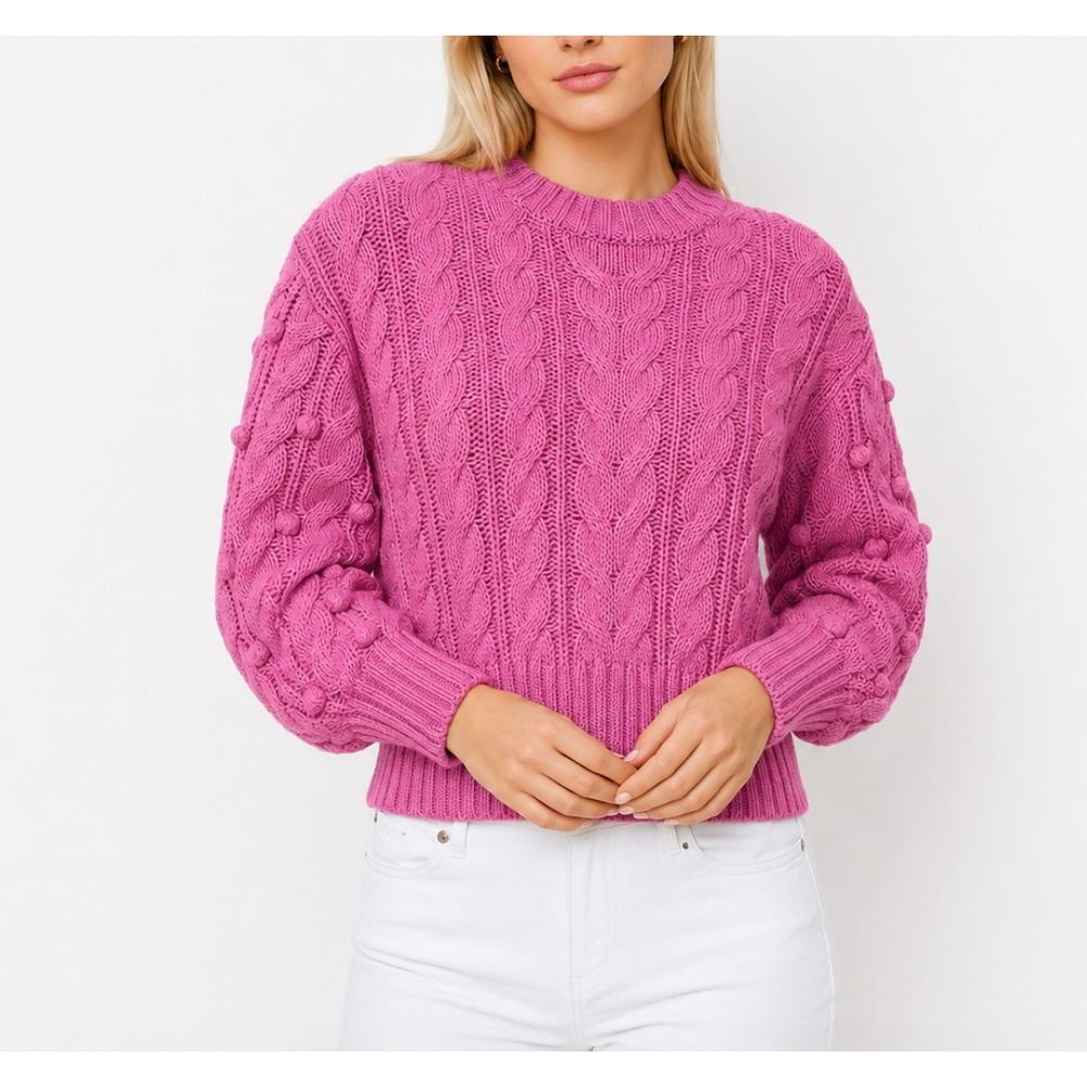 Ann Mashburn Pink Cable Knit Sweater